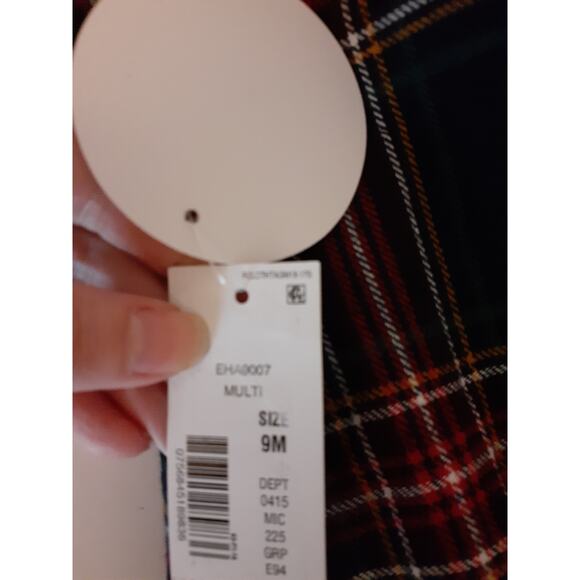 Edgehill Collection Infant Girls Tartan Plaid Romper 9 mth NEW Christmas Holiday - Picture 3 of 4